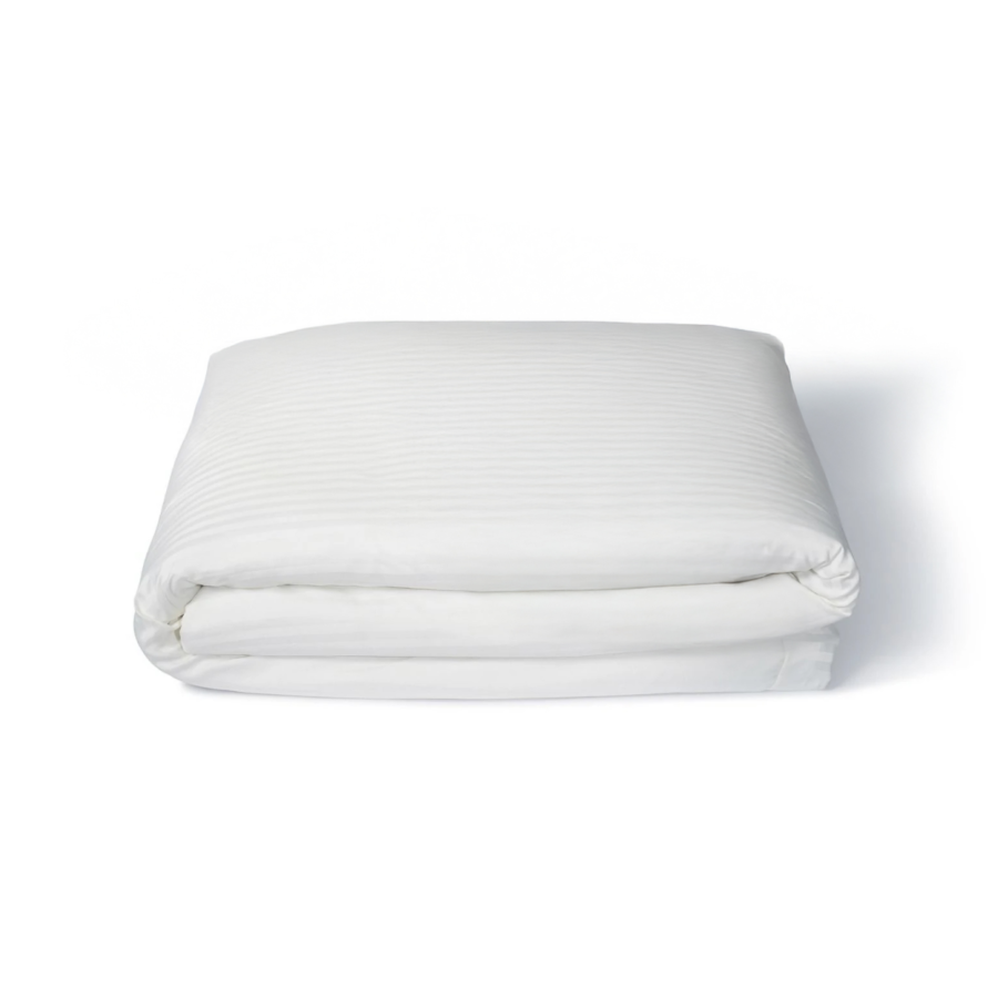 COUETTE R RAYÉE SATINÉE 300g - BLANCHE Housses de couette