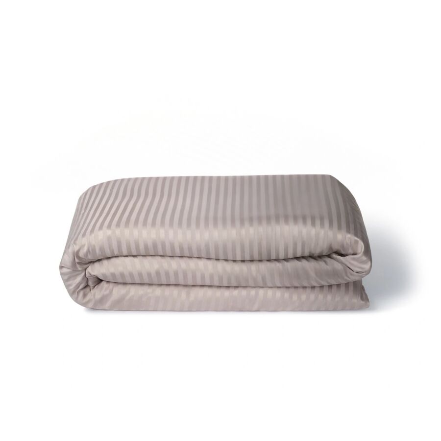 COUETTE R RAYEE SATINÉE 220x240 300g- BEIGE FONCÉ Housses de couette