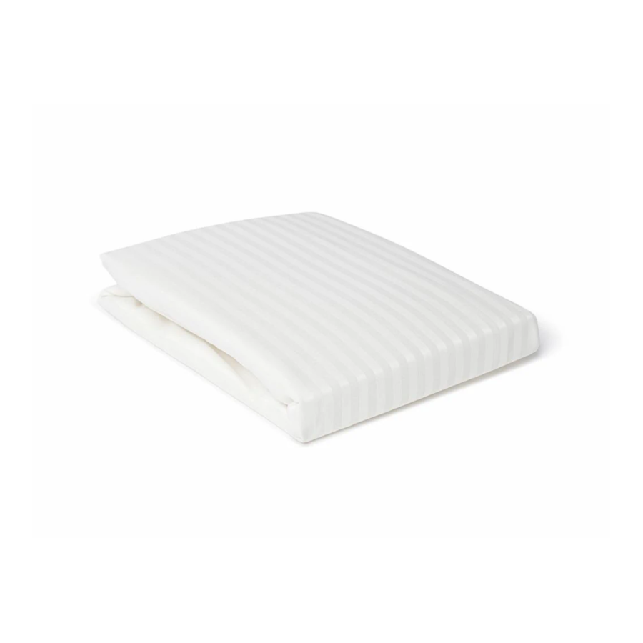 PARURE DE DRAPS RAYÉE SATINÉE SINGLE - BLANC Parure de lits