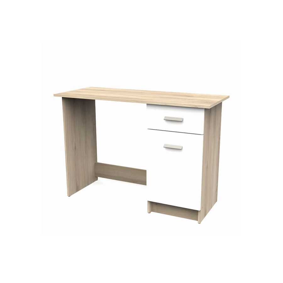 Bureau OSIRIS 1 Porte + 1 Tiroir - Chêne / Blanc Bureaux enfant
