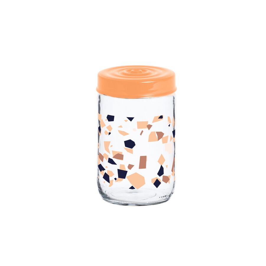 Bocal décoré 660 ml - Multicouleur Rangement cuisine