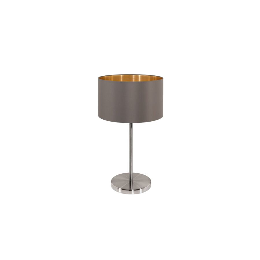 Lampe De Table MASERLO - Nickel Mar / Cappucino Or Lampe de table