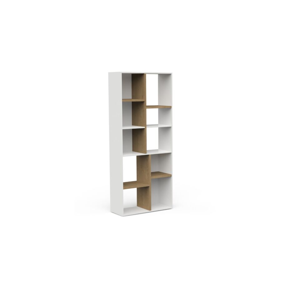 Bibliothèque ACCESS 10 niches – Blanc/Chêne Etagères et bibliothèques