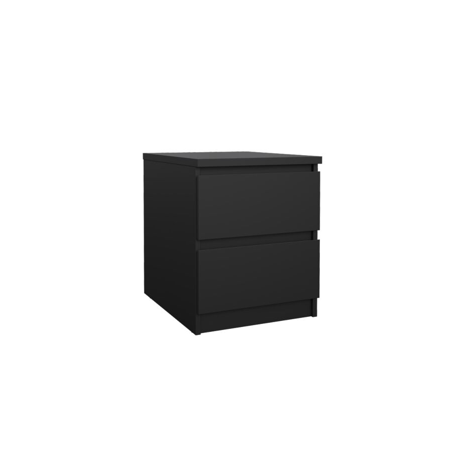Table de chevet NAIA 2 Tiroirs - Noir Tables de chevets rangements