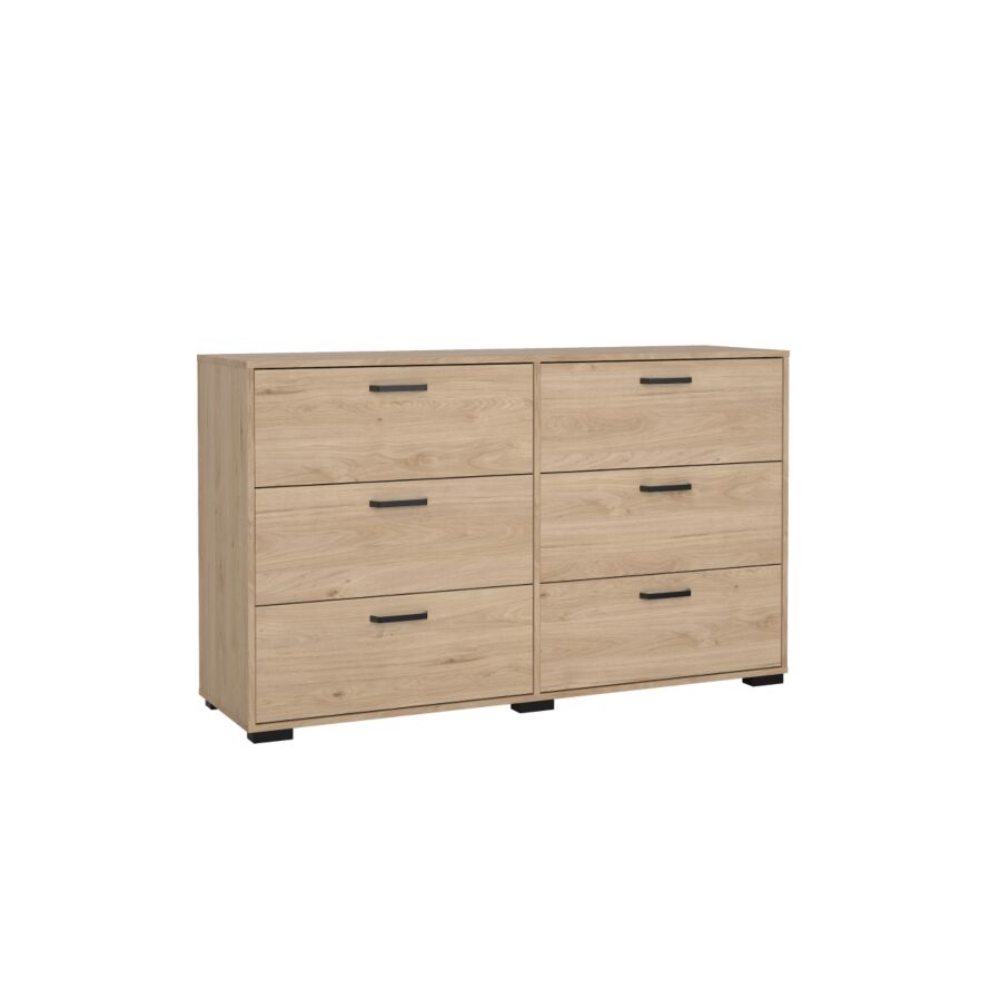 DOUBLE COMMODE SOFIA 6 Tiroirs - Chêne Commodes rangements