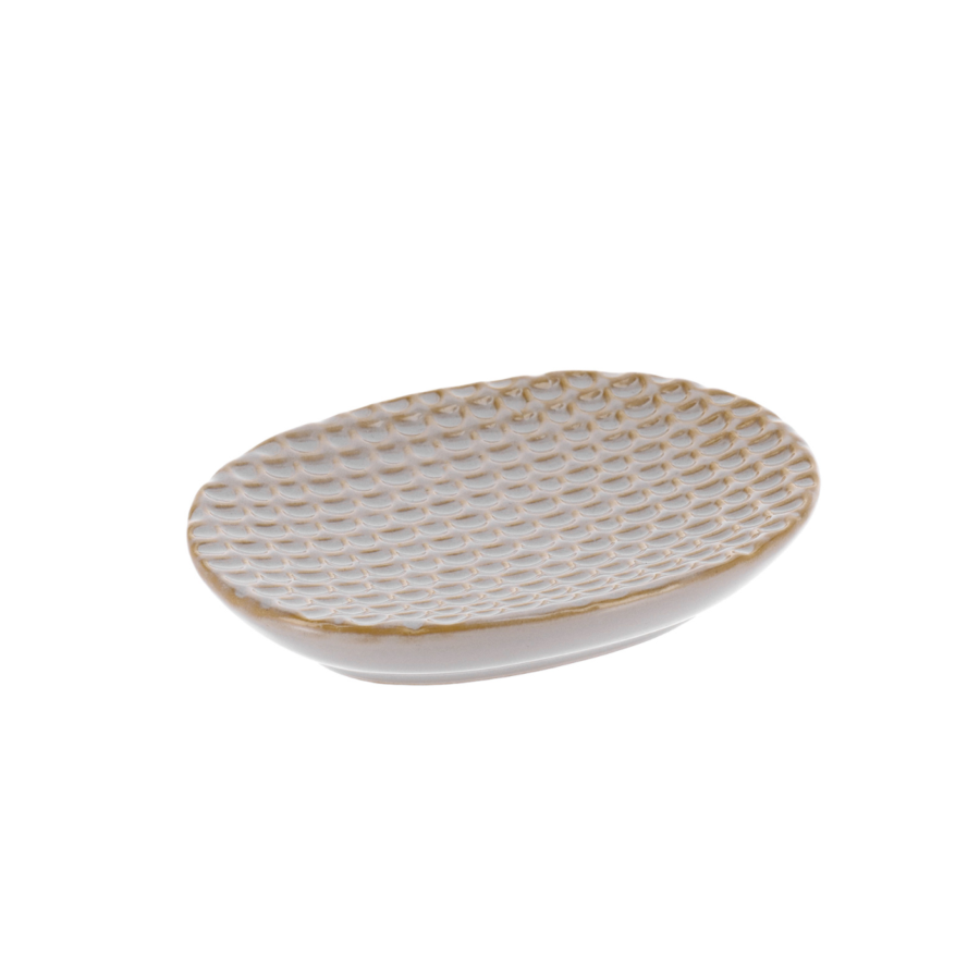 PORTE SAVON ECAILLE EN GRÈS LAQUÉ - BEIGE Portes savon