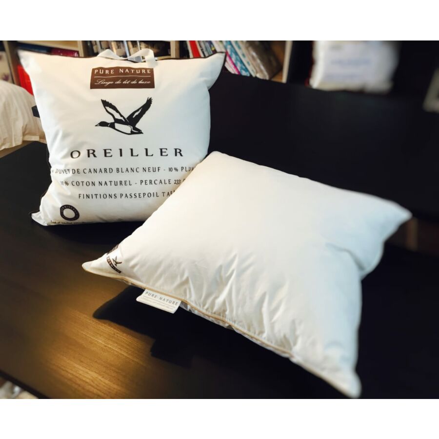 Oreiller en duvet et plumes blanc parfait en duvet