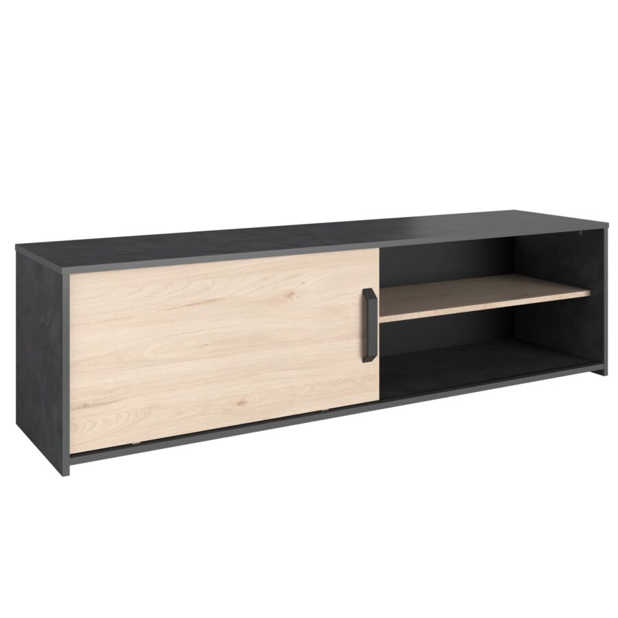 Meuble TV TOMY - Chêne / Noir Living-printemps