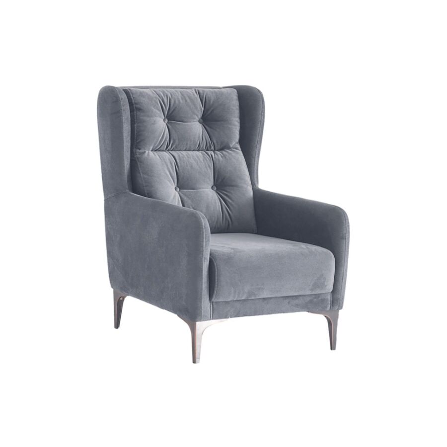 Bergère NATELLO - Gris Clair Fauteuil simple