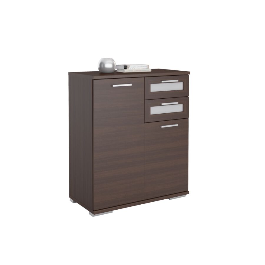 Commode SOLIDO 2 portes et 2 tiroirs Marron Soldes été vague 2