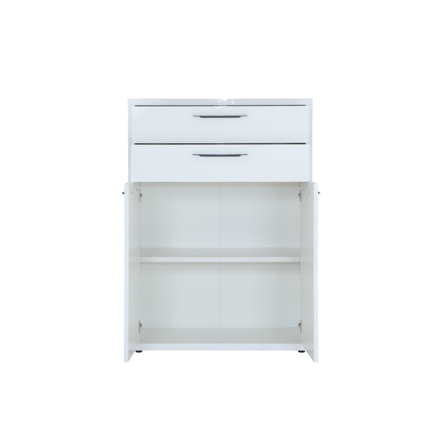 Élément De Rangement DISEGNO 2 Portes + 2 Tiroirs - Blanc Rangement professionnel