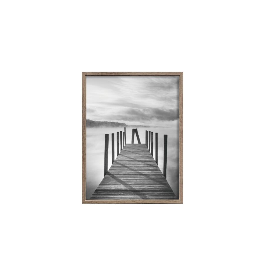 CADRE PHOTO EVASION EN ALUMINIUM 46x61cm - GRIS CHÊNE Décorations