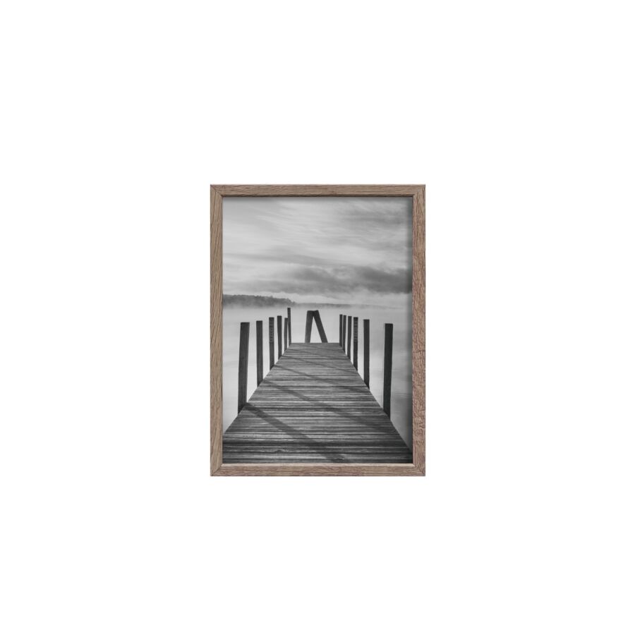 CADRE PHOTO EVASION EN ALUMINIUM 13x18cm - GRIS CHÊNE Décorations