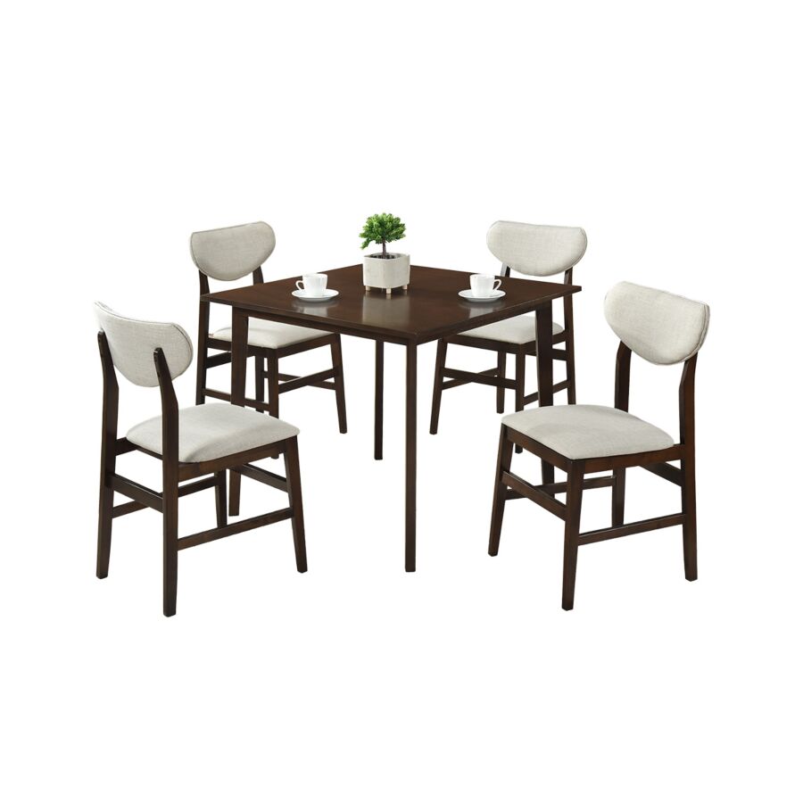 Set Table À manger ALBA Avec 4 Chaises – Cappucino Sets Table avec chaises