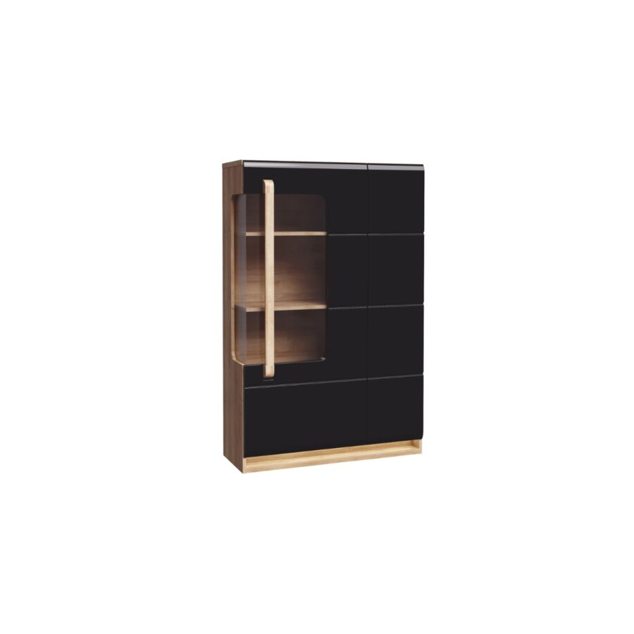 Vitrine Droite ATTENTION - Beige / Noir Rangement de salon