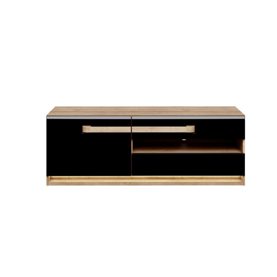 Meuble TV ATTENTION 139,9cm - Beige / Noir Séjour