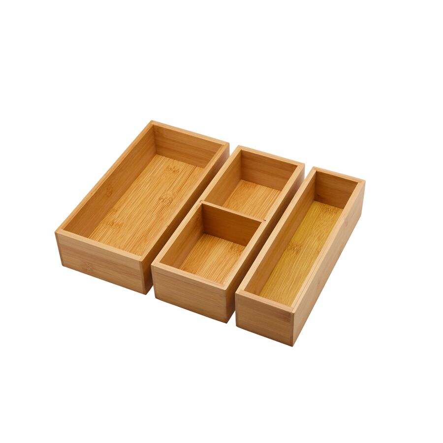 Set rangement couverts bambou - Beige Naturel Art de la table