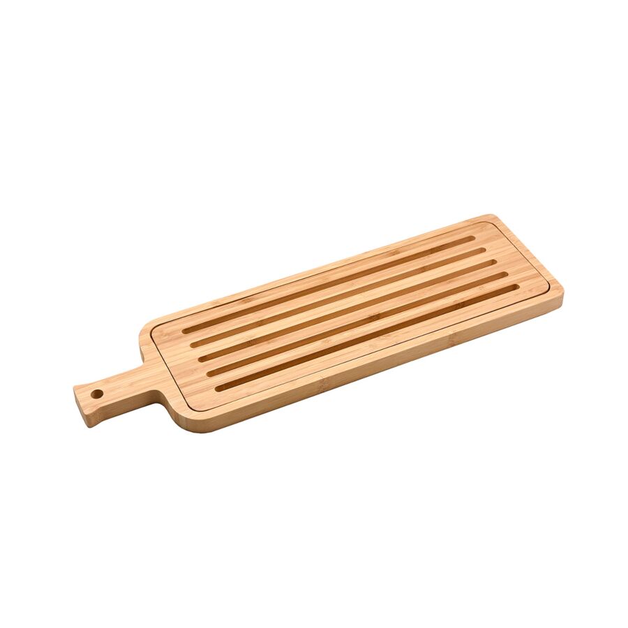Planche à pain en bambou - Beige Naturel Serviteurs