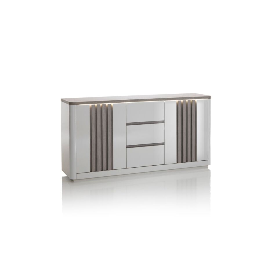 Buffet PESARO 170cm - Chêne / Gris Buffet et commandes