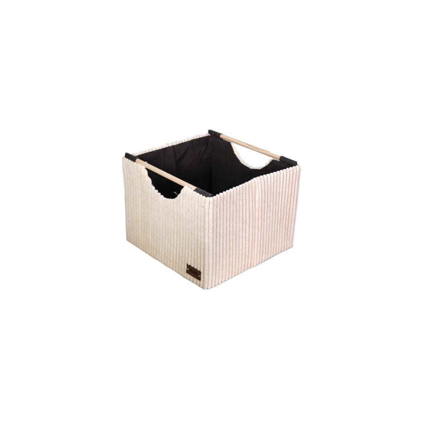 Boite De Rangement Côtelé 32x31x26cm - Beige Accessoires-rangements