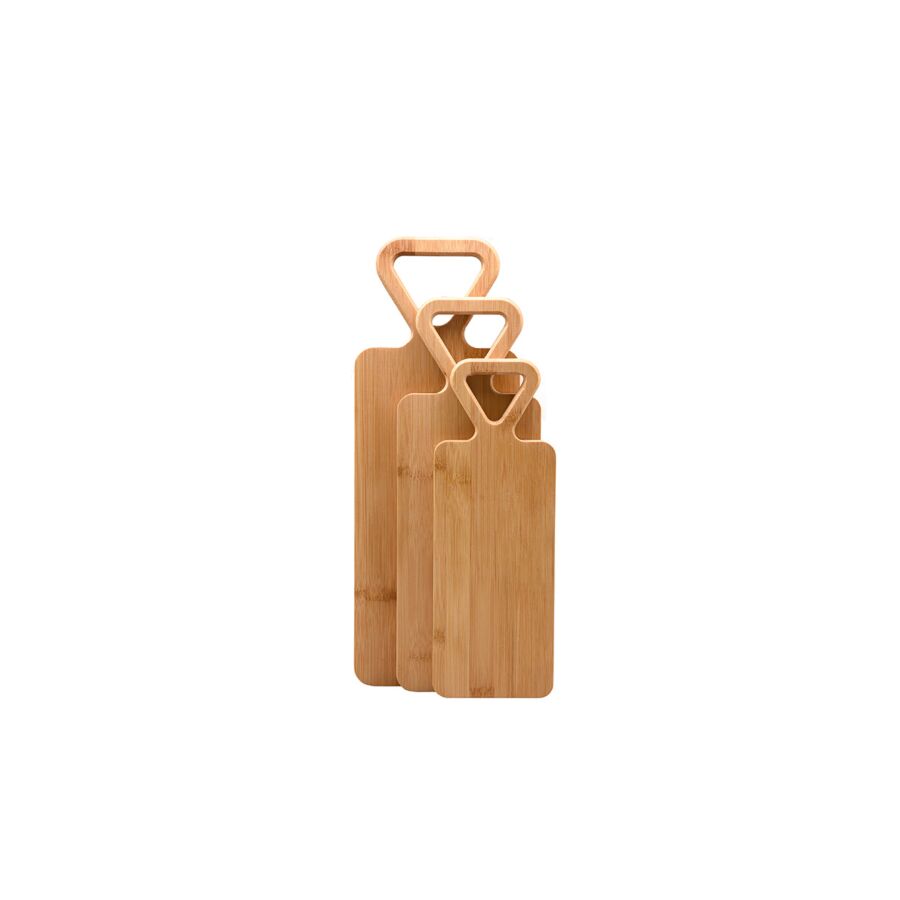 Set de 3 planches à découper en bambou - Beige Naturel Cuisson et préparation