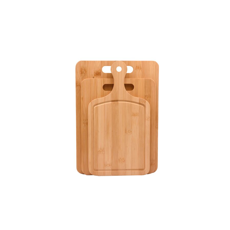 Set de planches à découper en bambou - Beige Naturel Cuisson et préparation