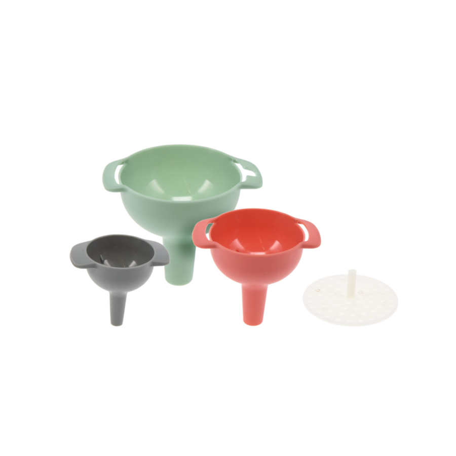 Pack d'Entonnoirs 4 PIECES - MULTICOULEUR Rangement cuisine