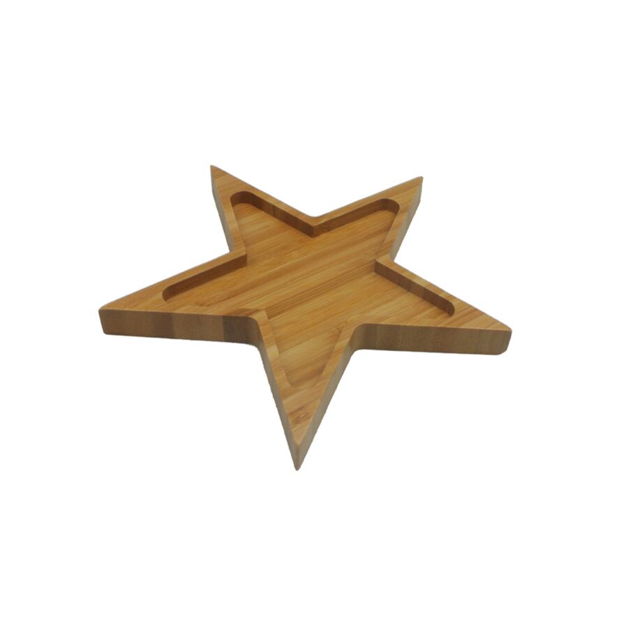 Plateau étoile bambou - Beige Serviteurs