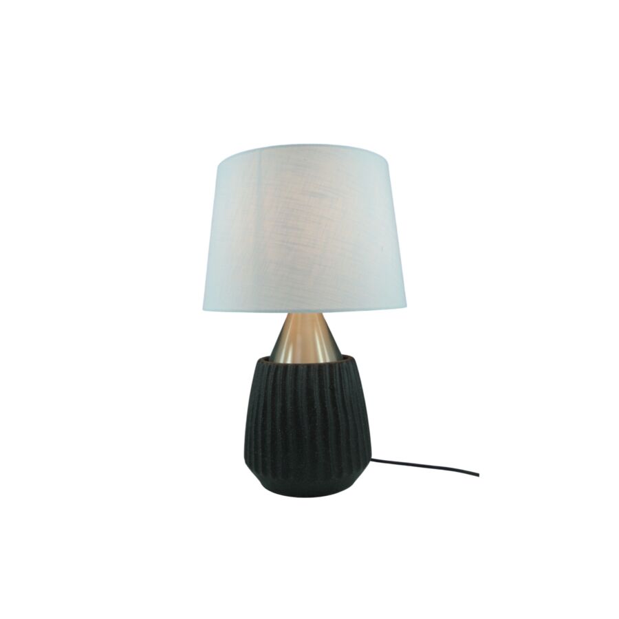 LAMPE DE TABLE EN CERAMIC METAL 30X47cm - Noir Lampe de table