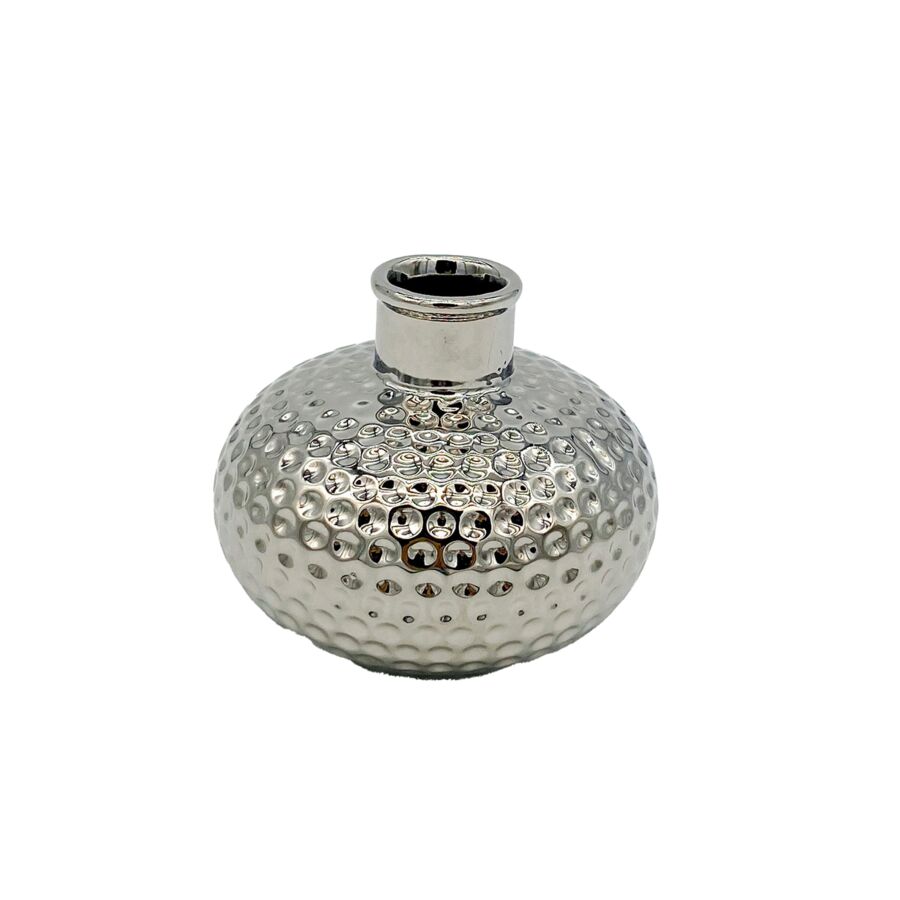 Vase Décoratif HUIFA 10,5x10,5x9cm - Argenté Vases