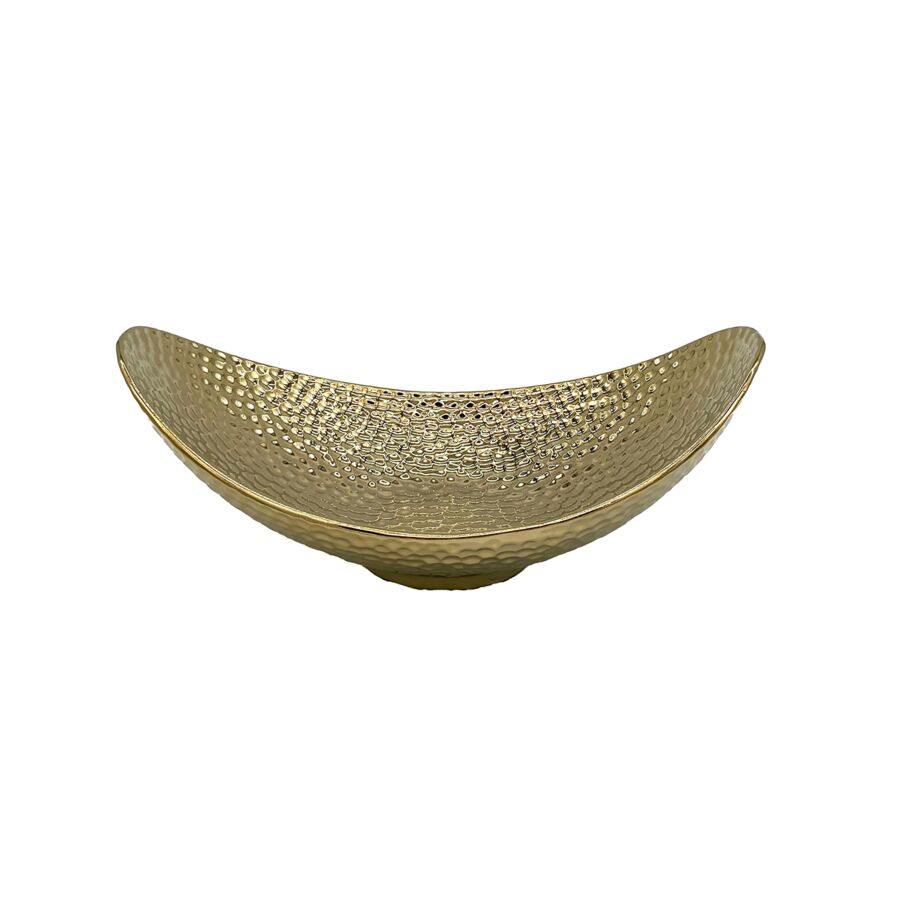 Plat Décoratif HUIFA 35x19,5x12cm - Doré Objets de décoration