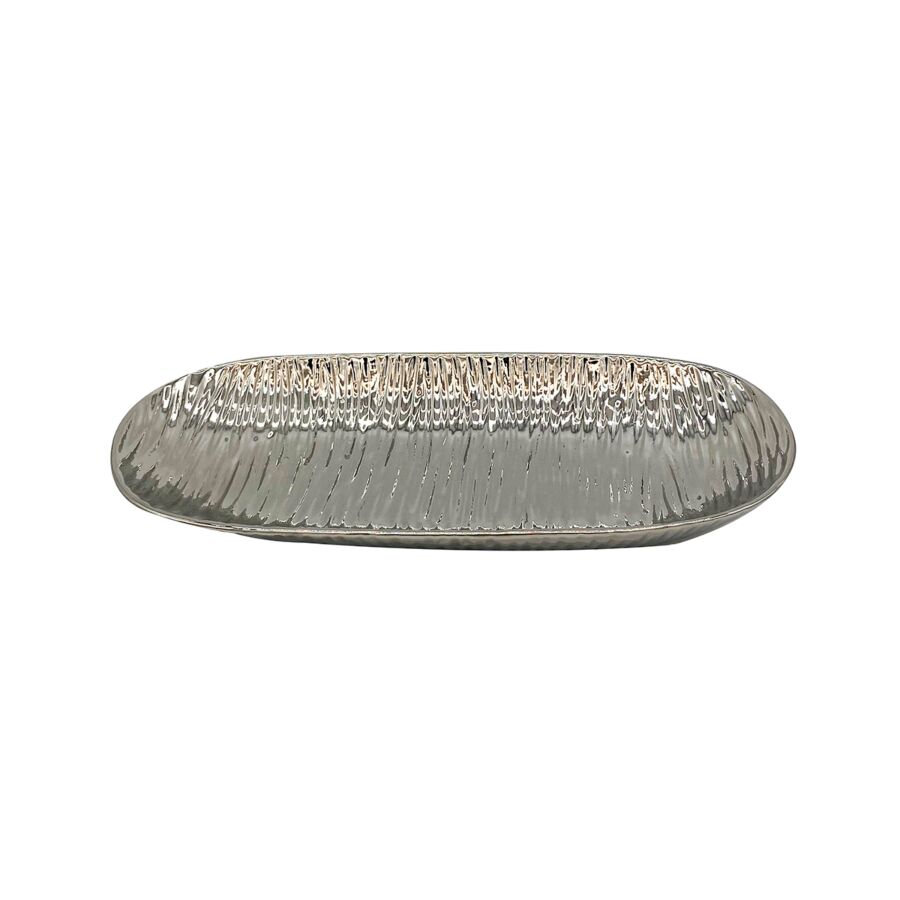 Plat Décoratif HUIFA 30x13,8x4cm - Argenté Objets de décoration