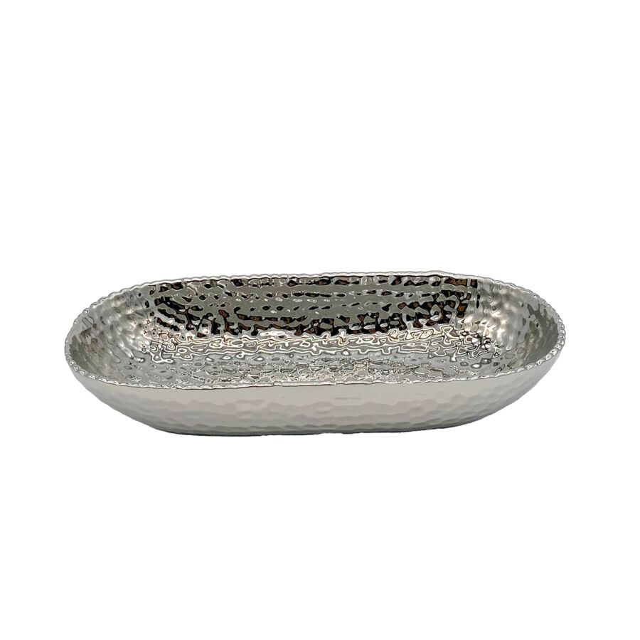 Plat Décoratif HUIFA 31x13,5x6cm - Argenté Objets de décoration