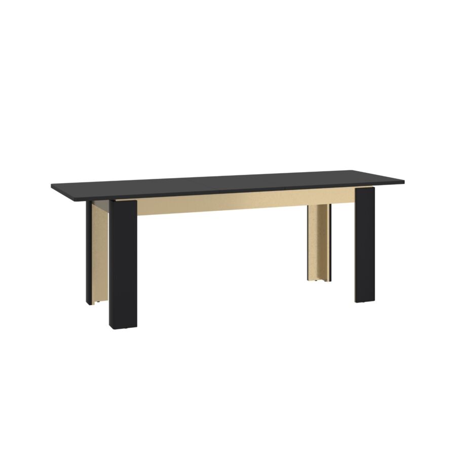 TABLE À MANGER NORICA - Noir / Doré Tables à manger