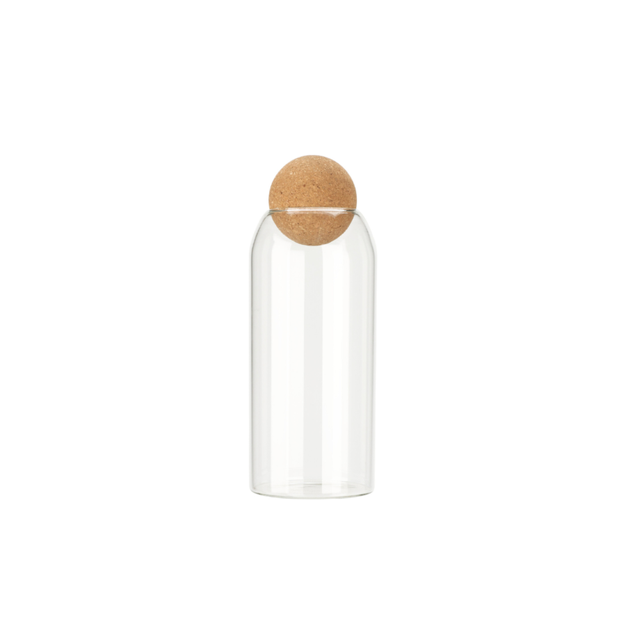 Pot à Provision en VERRE 1L - BLANC TRANSPARENT Rangement cuisine