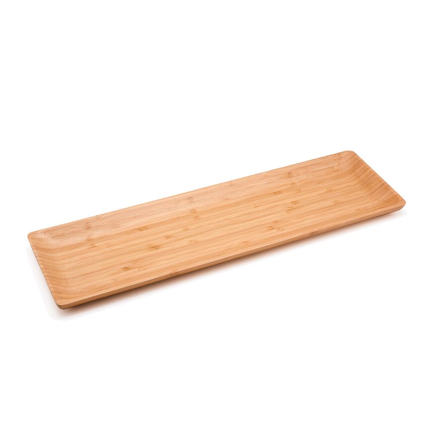 Plat bambou 56cm - Beige Naturel Serviteurs