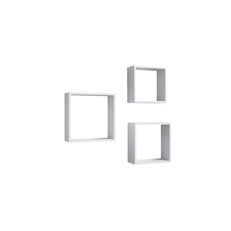 Set de 3 Etagères SHELVY 30*30 - Blanc Étagères et bibliothèques rangements