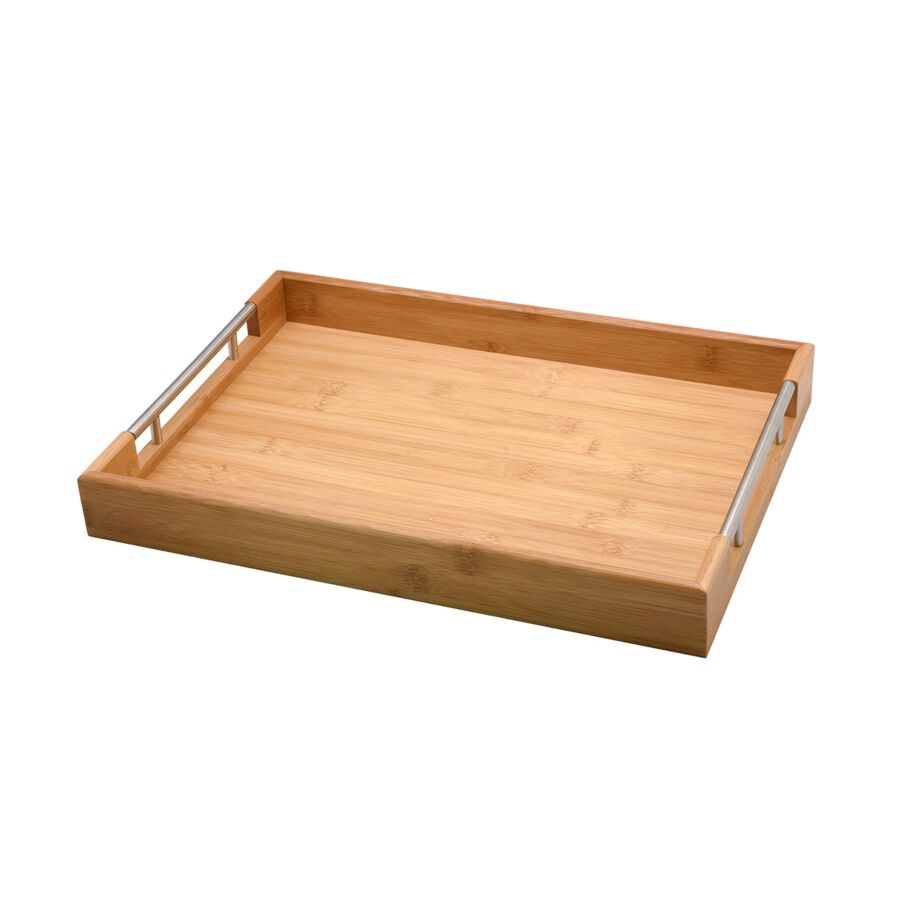 Plateau bambou 45cm - Beige Naturel Serviteurs