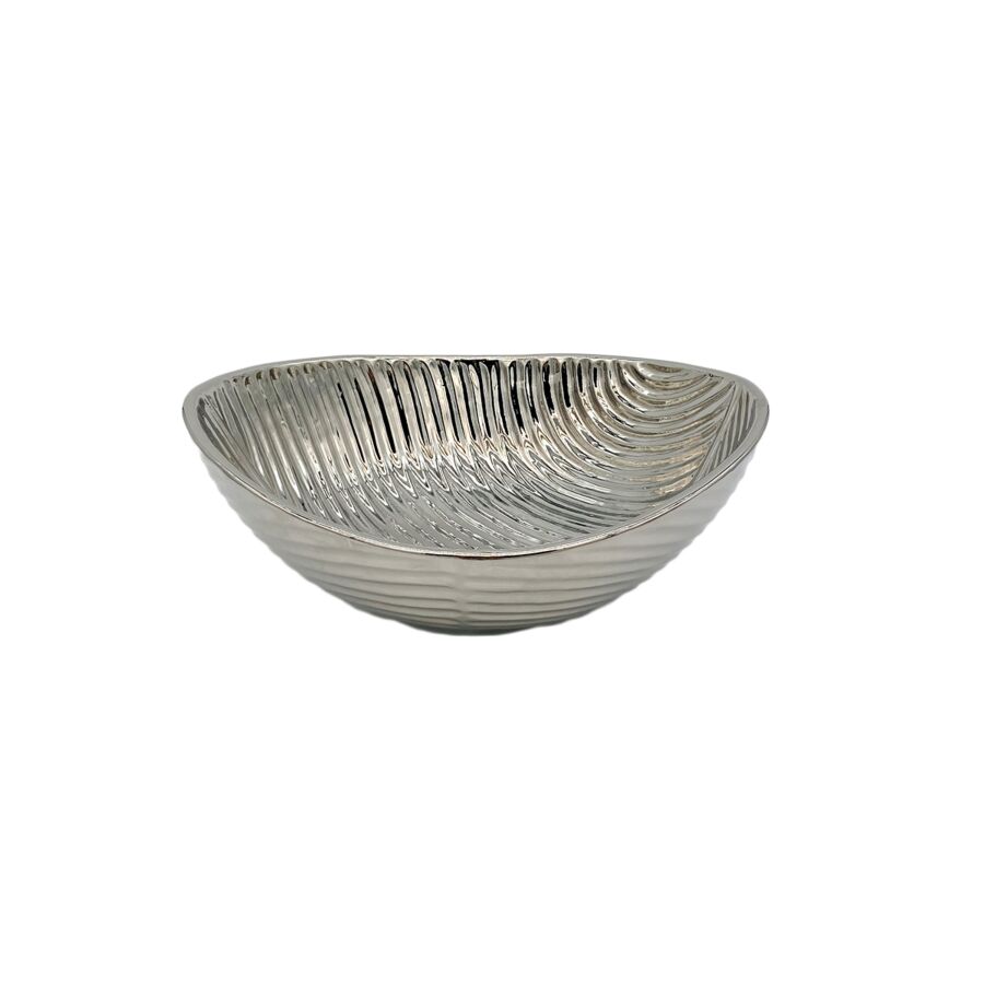 Plat Décoratif HUIFA 29,5x24x10,5cm - Argenté Objets de décoration