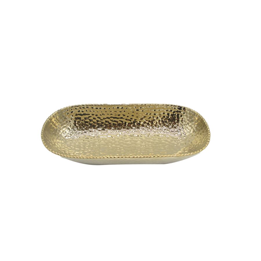 Plat Décoratif HUIFA 37,5x16,5x7cm - Doré Objets de décoration