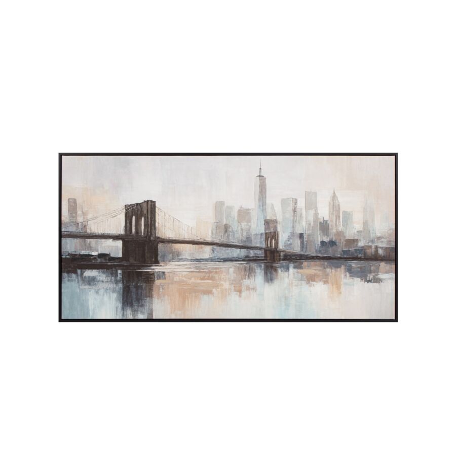 TABLEAU LA CITY HANDMADE AVCE CADRE - MULTICOULEUR Tableaux