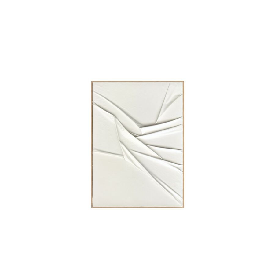 TABLEAU ABSTRAIT HANDMADE AVEC CADRE - BLANC Tableaux