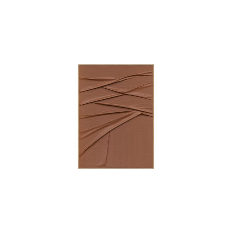 TABLEAU ABSTRAIT HANDMADE AVEC CADRE - TERRACOTA Tableaux
