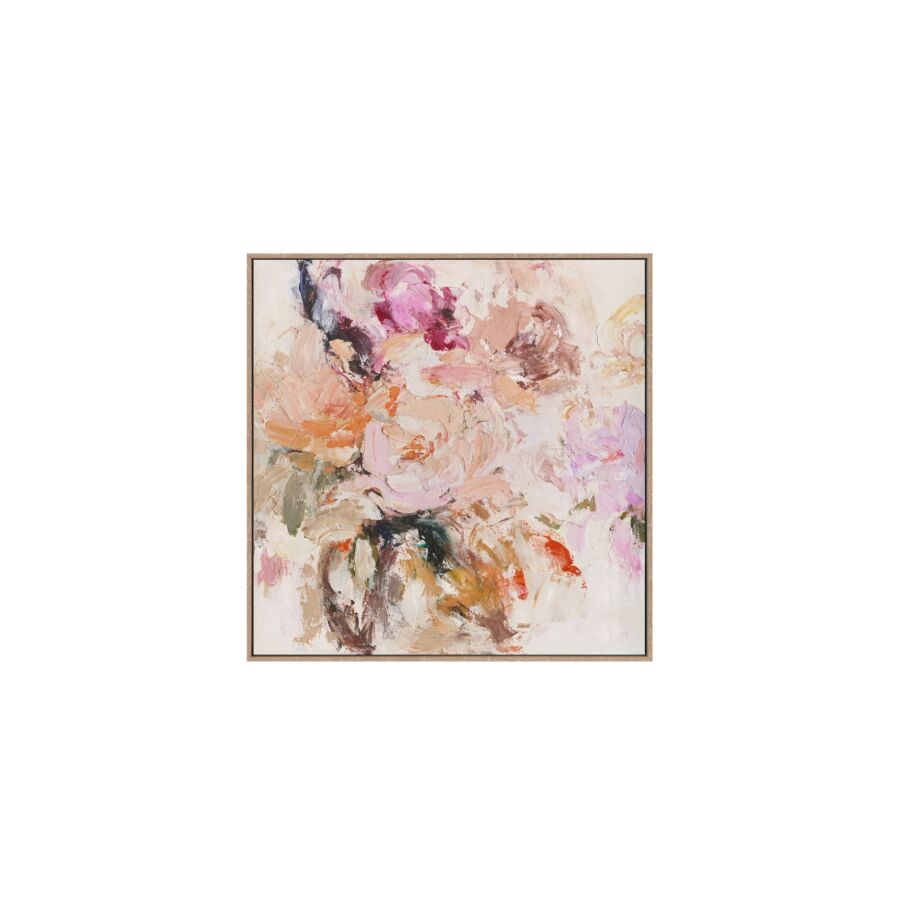 TABLEAU FLEURS HANDMADE AVEC CADRE - MULTICOULEUR Tableaux