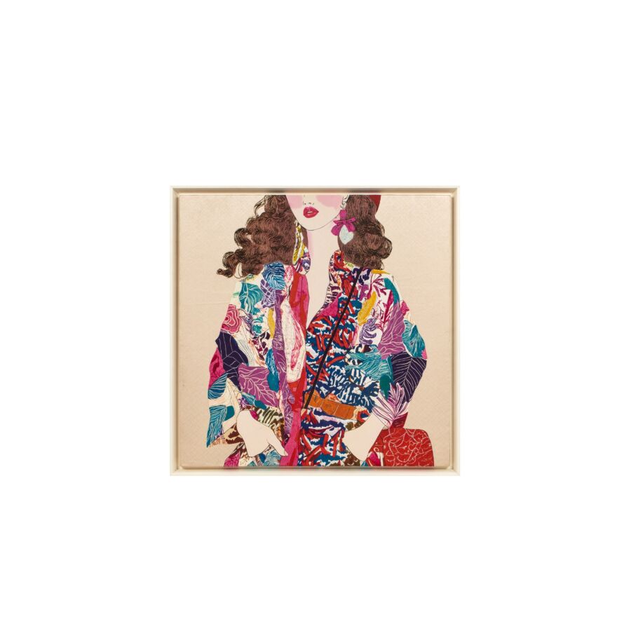 TABLEAU FEMME ASIATIQUE AVEC CADRE - MULTICOULEUR Tableaux