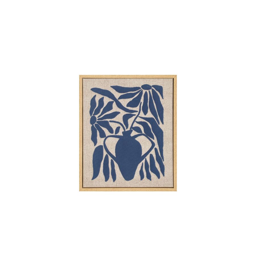 TABLEAU VASE AVEC CADRE - BLEU Tableaux