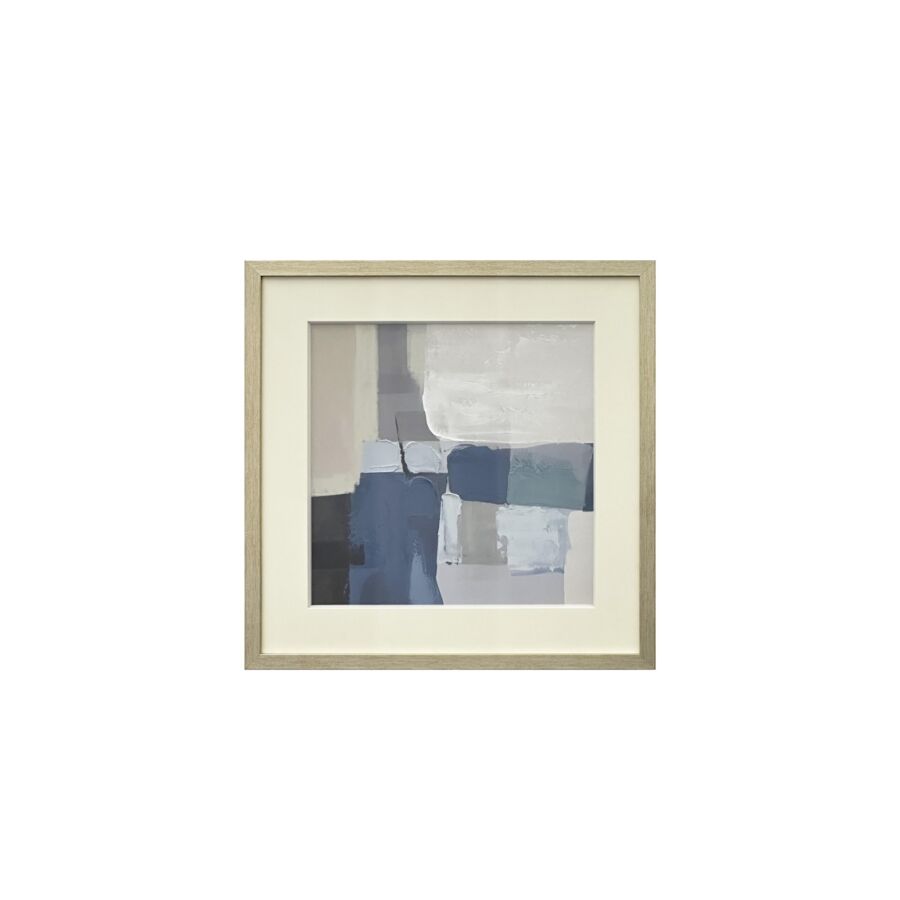 TABLEAU ABSTRAIT AVEC CADRE EN BOIS - Multicouleur Tableaux