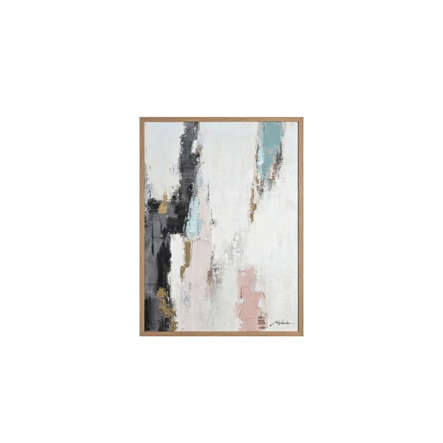 TABLEAU HANDMADE AVEC CADRE 90x120 - Multicouleur Tableaux
