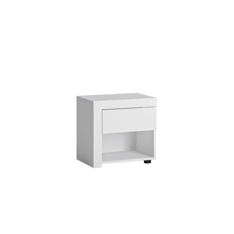 TABLE DE CHEVET GAUCHE LYON 1 TIROIR Et 1 NICHE - Blanc Chevet adulte