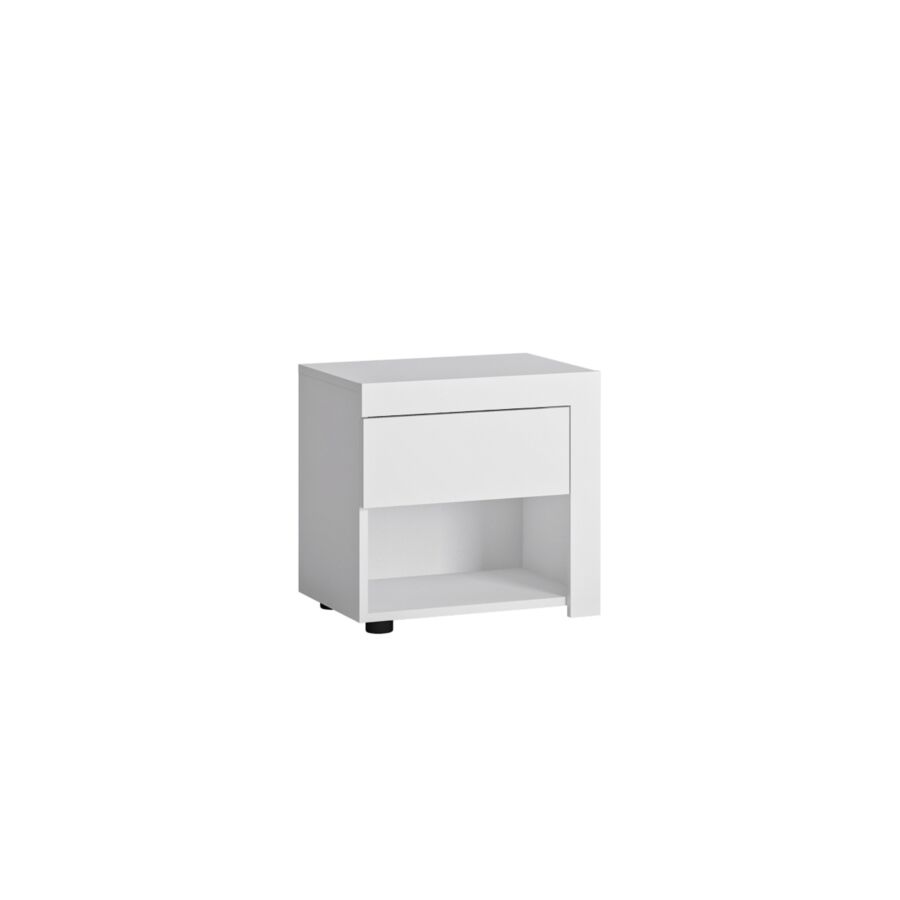 TABLE DE CHEVET DROITE LYON 1 TIROIR Et 1 NICHE - Blanc Chevet adulte